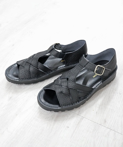 MODE KAORI（モードカオリ）の「【本革】撥水Tストラップサンダル/6135（サンダル・レディース・ブラック/グレイッシュベージュ/アイボリー/ライトブルー・22.5cm/23cm/23.5cm/24cm/24.5cm/25cm）」の3枚目の写真