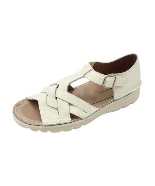 MODE KAORI（モードカオリ）の「【本革】撥水Tストラップサンダル/6135（サンダル・レディース・ブラック/グレイッシュベージュ/アイボリー/ライトブルー・22.5cm/23cm/23.5cm/24cm/24.5cm/25cm）」の8枚目の写真