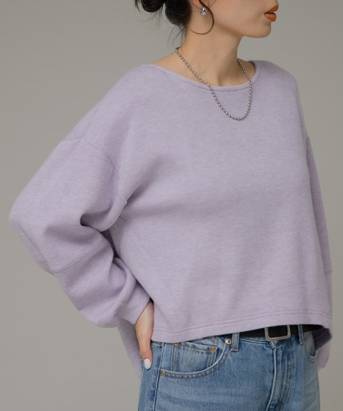URBAN RESEARCH Sonny Label(アーバンリサーチサニーレーベル)の「ニットライクボリュームスリーブプルオーバー(Tシャツ/カットソー・レディース・ブラック/グレー系その他/ラベンダー・FREE)」の3枚目の写真