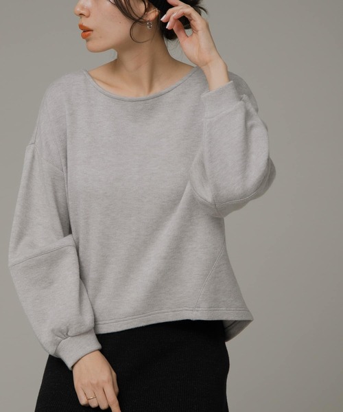 URBAN RESEARCH Sonny Label(アーバンリサーチサニーレーベル)の「ニットライクボリュームスリーブプルオーバー(Tシャツ/カットソー・レディース・ブラック/グレー系その他/ラベンダー・FREE)」の2枚目の写真