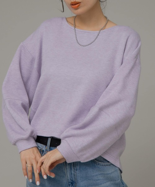 URBAN RESEARCH Sonny Label(アーバンリサーチサニーレーベル)の「ニットライクボリュームスリーブプルオーバー(Tシャツ/カットソー・レディース・ブラック/グレー系その他/ラベンダー・FREE)」の8枚目の写真