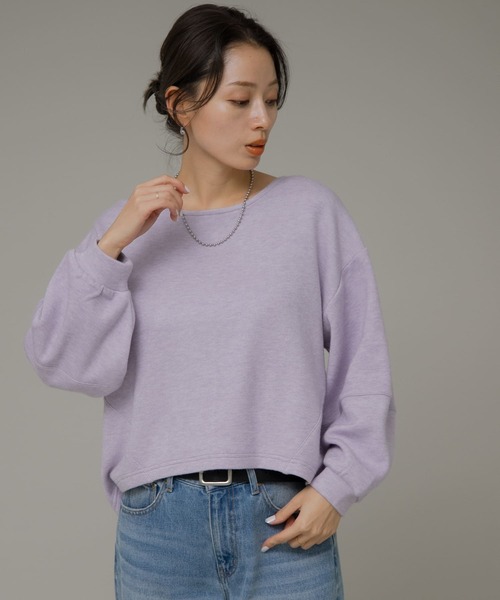 URBAN RESEARCH Sonny Label(アーバンリサーチサニーレーベル)の「ニットライクボリュームスリーブプルオーバー(Tシャツ/カットソー・レディース・ブラック/グレー系その他/ラベンダー・FREE)」の9枚目の写真