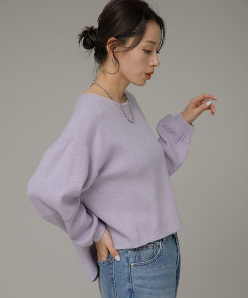 URBAN RESEARCH Sonny Label(アーバンリサーチサニーレーベル)の「ニットライクボリュームスリーブプルオーバー(Tシャツ/カットソー・レディース・ブラック/グレー系その他/ラベンダー・FREE)」の11枚目の写真