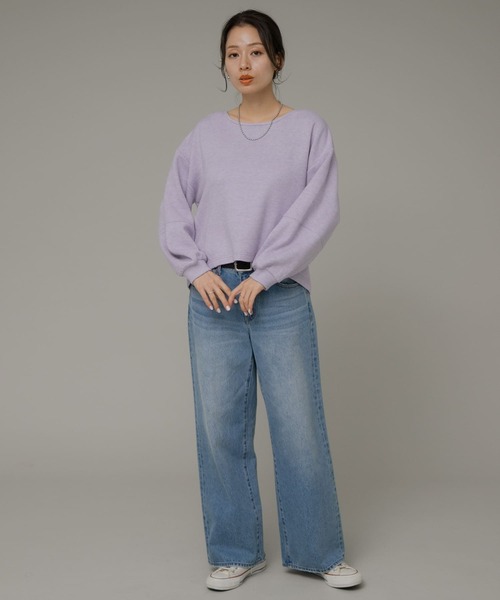URBAN RESEARCH Sonny Label(アーバンリサーチサニーレーベル)の「ニットライクボリュームスリーブプルオーバー(Tシャツ/カットソー・レディース・ブラック/グレー系その他/ラベンダー・FREE)」の13枚目の写真