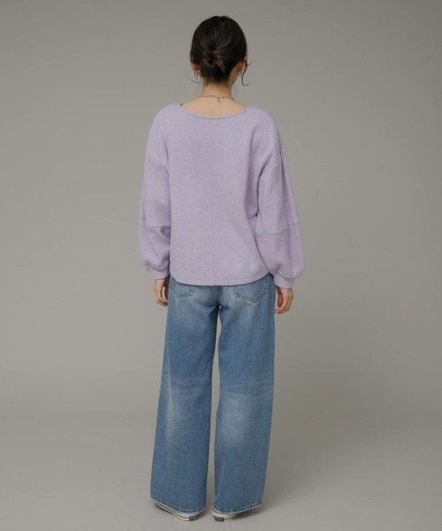 URBAN RESEARCH Sonny Label(アーバンリサーチサニーレーベル)の「ニットライクボリュームスリーブプルオーバー(Tシャツ/カットソー・レディース・ブラック/グレー系その他/ラベンダー・FREE)」の14枚目の写真
