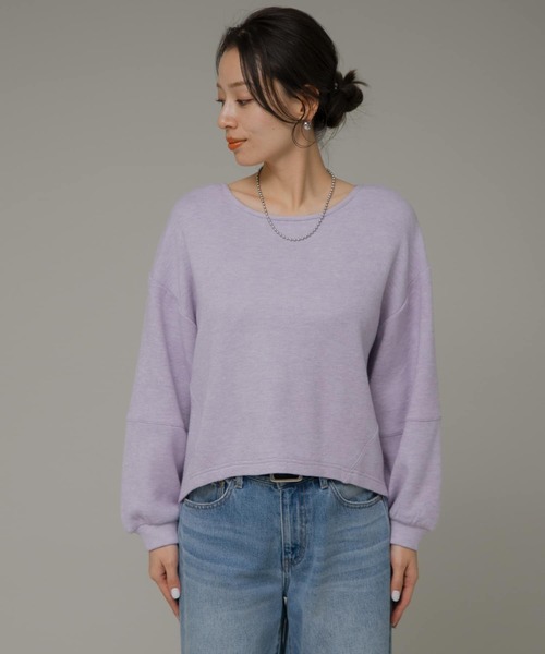 URBAN RESEARCH Sonny Label(アーバンリサーチサニーレーベル)の「ニットライクボリュームスリーブプルオーバー(Tシャツ/カットソー・レディース・ブラック/グレー系その他/ラベンダー・FREE)」の15枚目の写真