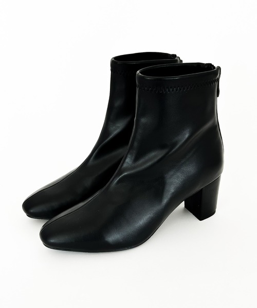 SOROTTO(ソロット)の「シンプル ストレッチショートブーツ/バックファスナー(ブーツ・レディース・ブラウン/ブラック系その他/ブラック・LL/L/M/S)」の18枚目の写真