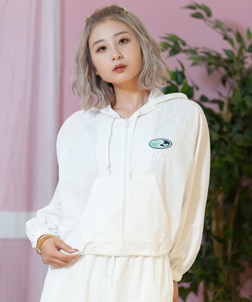 ROXY/ロキシー ラッシュガード フルジップパーカー ショート丈 レトロ