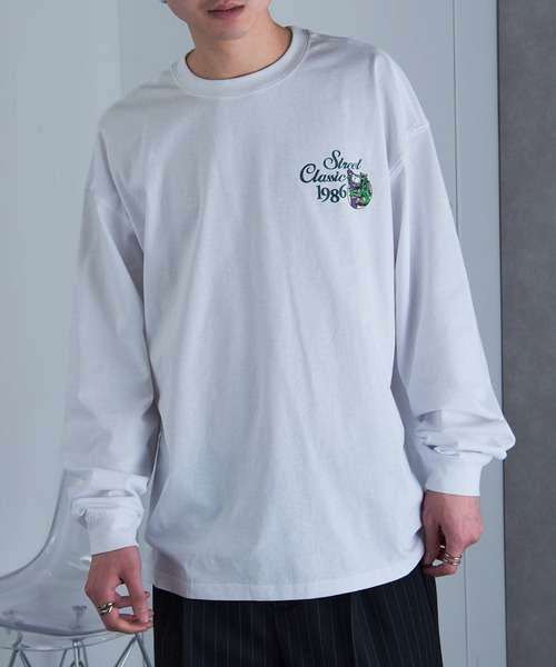 AIRWALK（エアウォーク）の「【AIRWALK】ワンポイントモンスターグラフィック オーバーサイズロンT（Tシャツ/カットソー・メンズ・グレー/ブラック/ネイビー/ホワイト/グリーン・M/L/XL/S）」の15枚目の写真