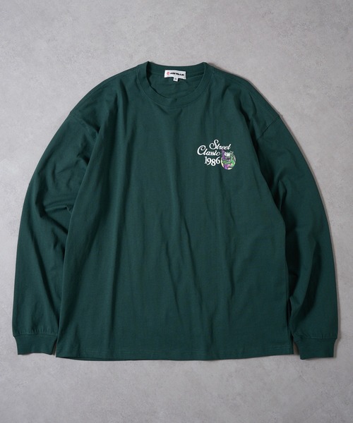 AIRWALK（エアウォーク）の「【AIRWALK】ワンポイントモンスターグラフィック オーバーサイズロンT（Tシャツ/カットソー・メンズ・グレー/ブラック/ネイビー/ホワイト/グリーン・M/L/XL/S）」の9枚目の写真