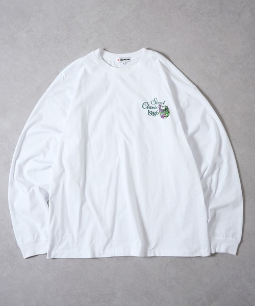 AIRWALK（エアウォーク）の「【AIRWALK】ワンポイントモンスターグラフィック オーバーサイズロンT（Tシャツ/カットソー・メンズ・グレー/ブラック/ネイビー/ホワイト/グリーン・M/L/XL/S）」の6枚目の写真