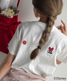 綿100%大人可愛い♪バック「ディズニー」刺繍半袖T
