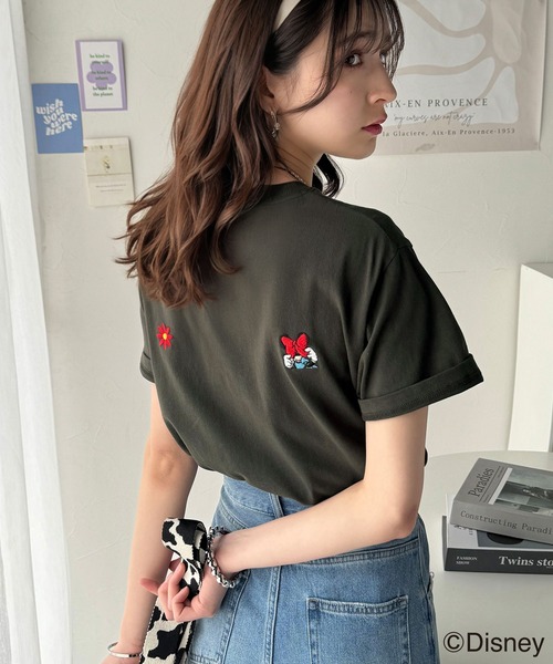 classicalelf(クラシカルエルフ)の「綿100%大人可愛い♪バック「ディズニー」刺繍半袖T(Tシャツ/カットソー・レディース・グレー系1/グレー系2/ホワイト系1/ホワイト系2・LARGE/SMALL/X-LARGE/MEDIUM)」の4枚目の写真
