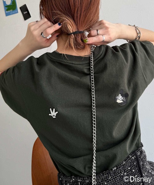 classicalelf(クラシカルエルフ)の「綿100%大人可愛い♪バック「ディズニー」刺繍半袖T(Tシャツ/カットソー・レディース・グレー系1/グレー系2/ホワイト系1/ホワイト系2・LARGE/SMALL/X-LARGE/MEDIUM)」の16枚目の写真