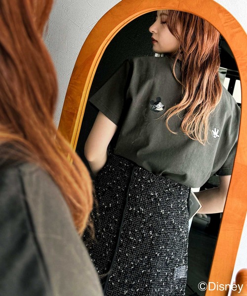 classicalelf(クラシカルエルフ)の「綿100%大人可愛い♪バック「ディズニー」刺繍半袖T(Tシャツ/カットソー・レディース・グレー系1/グレー系2/ホワイト系1/ホワイト系2・LARGE/SMALL/X-LARGE/MEDIUM)」の15枚目の写真