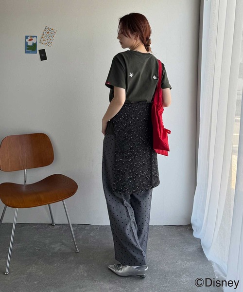 classicalelf(クラシカルエルフ)の「綿100%大人可愛い♪バック「ディズニー」刺繍半袖T(Tシャツ/カットソー・レディース・グレー系1/グレー系2/ホワイト系1/ホワイト系2・LARGE/SMALL/X-LARGE/MEDIUM)」の14枚目の写真