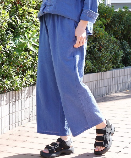 無地パンツ チェンマイコットン●ブラック Shanti Shanti チェンマイコットンパンツ【WEB限定】（その他