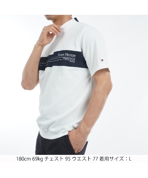 TOMMY HILFIGER GOLF（トミー ヒルフィガー ゴルフ）の「ｶﾗｰﾌﾞﾛｯｸ 半袖ﾓｯｸﾈｯｸｼｬﾂ（その他トップス・メンズ・ホワイト/ネイビー/サンドベージュ/ブルー・3L/LL/M/L）」の5枚目の写真