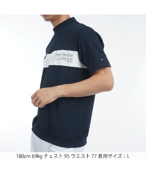 TOMMY HILFIGER GOLF（トミー ヒルフィガー ゴルフ）の「ｶﾗｰﾌﾞﾛｯｸ 半袖ﾓｯｸﾈｯｸｼｬﾂ（その他トップス・メンズ・ホワイト/ネイビー/サンドベージュ/ブルー・3L/LL/M/L）」の9枚目の写真