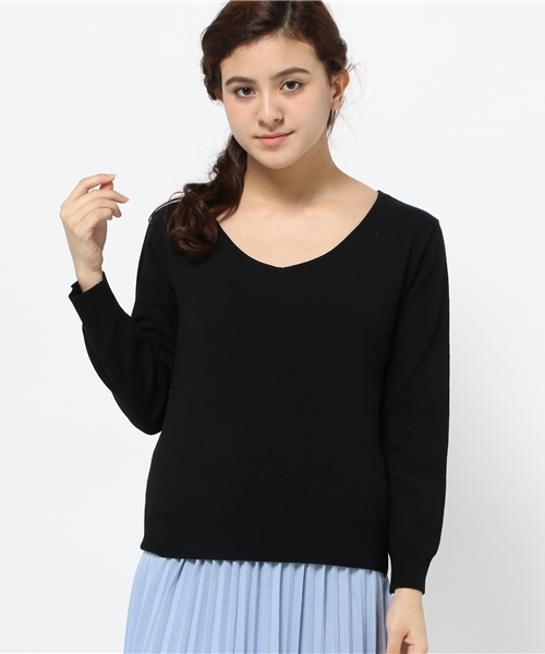 Chez toi（シェトワ）の「ハーモニーVネックプルオーバー（ニット/セーター・レディース・オフホワイト/グレー/ローズ/ブラック・FREE）」の3枚目の写真