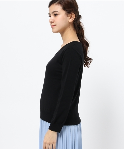 Chez toi（シェトワ）の「ハーモニーVネックプルオーバー（ニット/セーター・レディース・オフホワイト/グレー/ローズ/ブラック・FREE）」の6枚目の写真