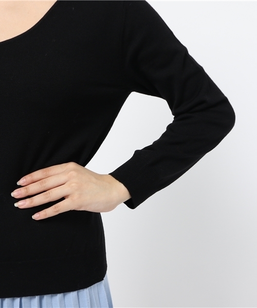 Chez toi（シェトワ）の「ハーモニーVネックプルオーバー（ニット/セーター・レディース・オフホワイト/グレー/ローズ/ブラック・FREE）」の9枚目の写真