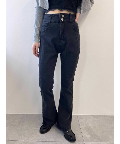 PHILLY（フィリー）の「【PHILLY】フレアデニムパンツ（デニムパンツ・レディース・ブラック系その他/ブルー/ブラック・FREE）」の7枚目の写真