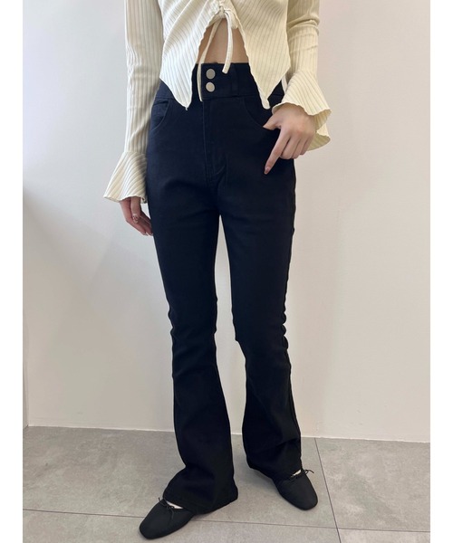 PHILLY（フィリー）の「【PHILLY】フレアデニムパンツ（デニムパンツ・レディース・ブラック系その他/ブルー/ブラック・FREE）」の12枚目の写真