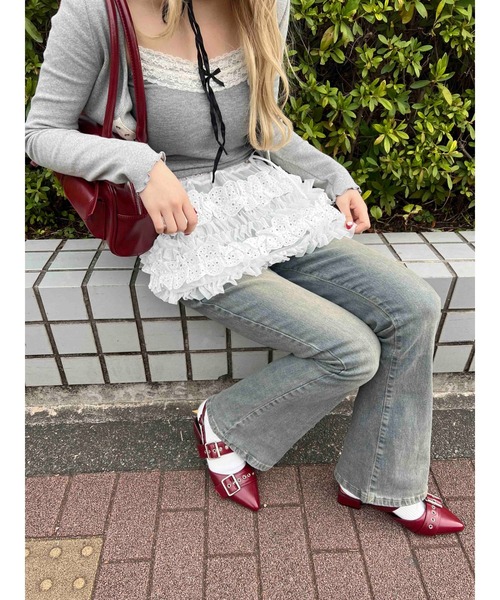 PHILLY（フィリー）の「【PHILLY】フレアデニムパンツ（デニムパンツ・レディース・ブラック系その他/ブルー/ブラック・FREE）」の22枚目の写真