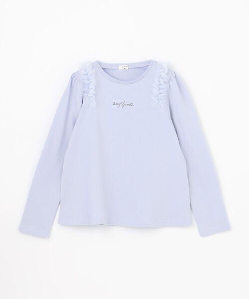 セール】チュールフリル 長袖Tシャツ（Tシャツ/カットソー