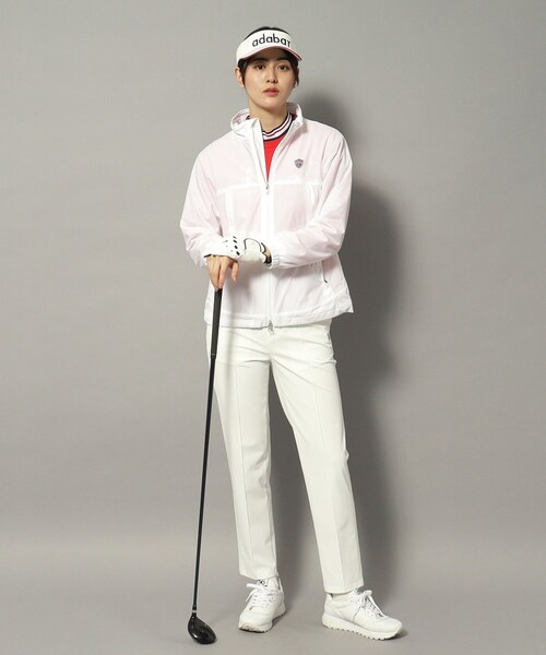 adabat（アダバット）の「【新レーベル ADABAT NAVY】撥水加工 Aラインライトブルゾン（ブルゾン・レディース・ホワイト系/ネイビー・42/40/38）」の3枚目の写真