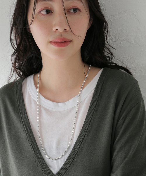 SLOBE IENA（スローブイエナ）の「《追加》SLOBE メタルビーズネックレス（ネックレス・レディース・シルバー・FREE）」の14枚目の写真