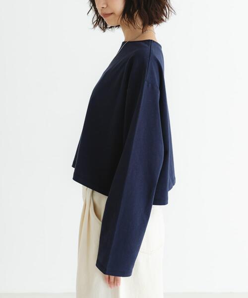 URBAN RESEARCH(アーバンリサーチ)の「ショート丈ロングスリーブTシャツ(Tシャツ/カットソー・レディース・その他2/ネイビー/オフホワイト/その他1・FREE)」の13枚目の写真
