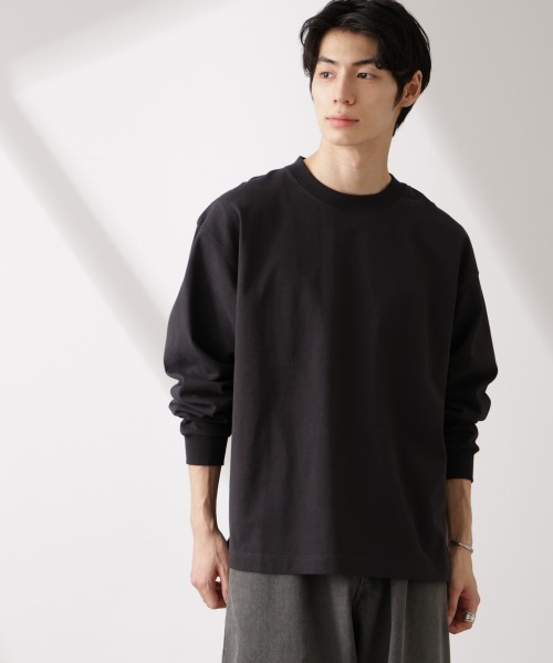 NANO universe（ナノユニバース）の「ヘビーオンスBigTシャツ 長袖（Tシャツ/カットソー・メンズ・ホワイト/ライトグレー/スミクロ・L/M）」の20枚目の写真