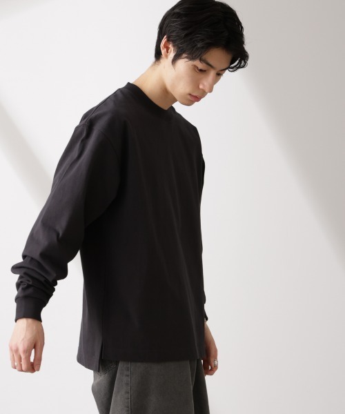 NANO universe（ナノユニバース）の「ヘビーオンスBigTシャツ 長袖（Tシャツ/カットソー・メンズ・ホワイト/ライトグレー/スミクロ・L/M）」の21枚目の写真