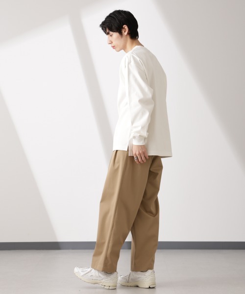 NANO universe（ナノユニバース）の「ヘビーオンスBigTシャツ 長袖（Tシャツ/カットソー・メンズ・ホワイト/ライトグレー/スミクロ・L/M）」の11枚目の写真