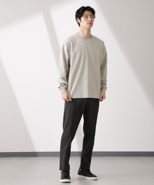 NANO universe（ナノユニバース）の「ヘビーオンスBigTシャツ 長袖（Tシャツ/カットソー・メンズ・ホワイト/ライトグレー/スミクロ・L/M）」の16枚目の写真