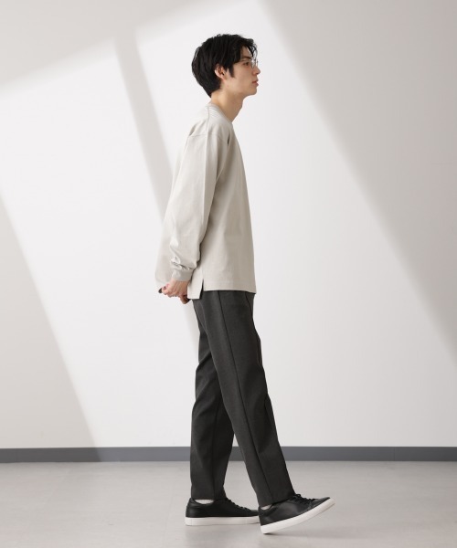 NANO universe（ナノユニバース）の「ヘビーオンスBigTシャツ 長袖（Tシャツ/カットソー・メンズ・ホワイト/ライトグレー/スミクロ・L/M）」の18枚目の写真