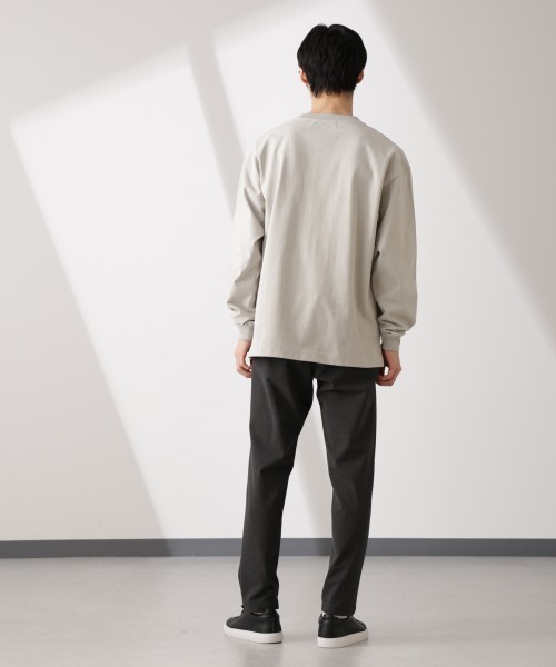 NANO universe（ナノユニバース）の「ヘビーオンスBigTシャツ 長袖（Tシャツ/カットソー・メンズ・ホワイト/ライトグレー/スミクロ・L/M）」の19枚目の写真