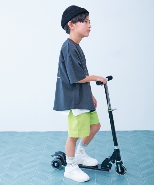 devirock(デビロック)の「【イージーウォッシュ】乾燥機OK 防汚 サイドポケット ハーフパンツ(その他パンツ・キッズ・パープル系1/グリーン系/オレンジ系1/イエロー系1/ブルー系1/ブラック/ダークパープル/ベージュ系1/ブルー系2/チャコール/ピンク系1・130cm/120cm/110cm/100cm/160cm/150cm/140cm)」の22枚目の写真