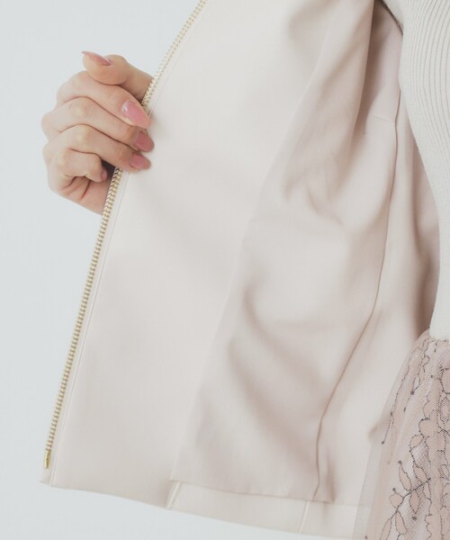 index（インデックス）の「シンセティックレザーブルゾン【洗える/ストレッチ】（ブルゾン・レディース・ナチュラル/ブラック・36/38/40/42）」の11枚目の写真