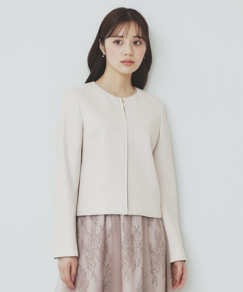 index（インデックス）の「シンセティックレザーブルゾン【洗える/ストレッチ】（ブルゾン・レディース・ナチュラル/ブラック・36/38/40/42）」の13枚目の写真