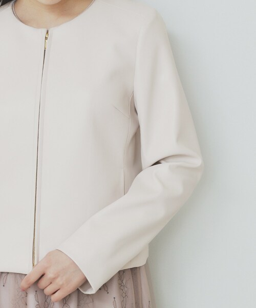 index（インデックス）の「シンセティックレザーブルゾン【洗える/ストレッチ】（ブルゾン・レディース・ナチュラル/ブラック・36/38/40/42）」の17枚目の写真