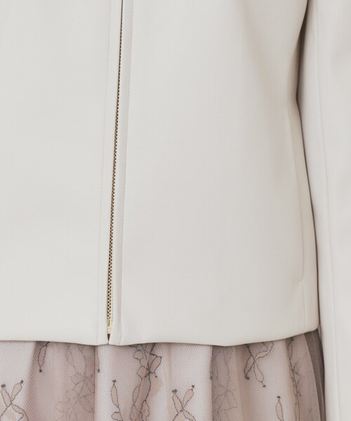 index（インデックス）の「シンセティックレザーブルゾン【洗える/ストレッチ】（ブルゾン・レディース・ナチュラル/ブラック・36/38/40/42）」の19枚目の写真