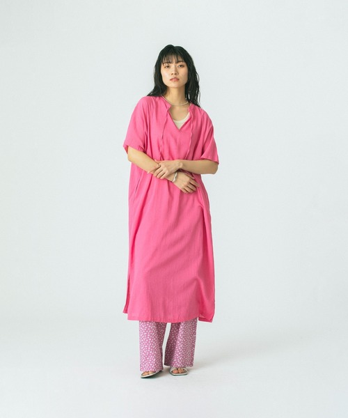 ROSE BUD(ローズバッド)の「【WEB・一部店舗限定】SUCKER EASY PANTS(その他パンツ・レディース・グレー/ピンク/グリーン・M/S)」の4枚目の写真