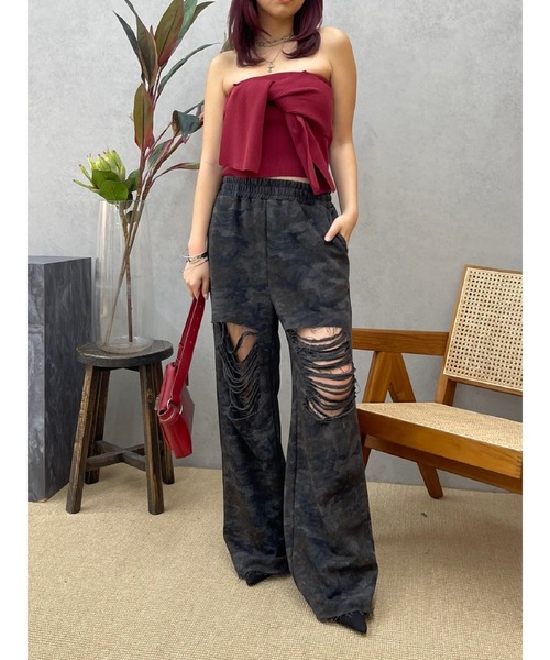 EVRIS（エヴリス）の「リボンニットベアビスチェ（キャミソール・レディース・レッド/グレー/ブラック・FREE）」の5枚目の写真