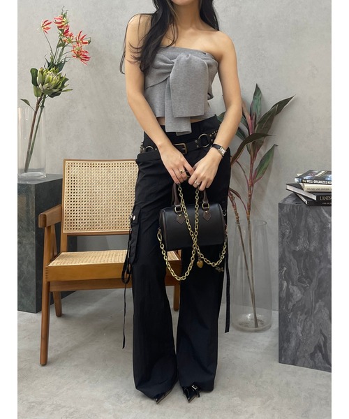 EVRIS（エヴリス）の「リボンニットベアビスチェ（キャミソール・レディース・レッド/グレー/ブラック・FREE）」の22枚目の写真