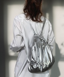 Candlestick（キャンドルスティック）の「ナップサック 軽量 撥水 ミディアムサイズ 巾着 バックパック リュック ミニマリスト 韓国ファッション（バックパック/リュック）」