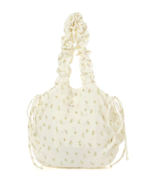 tiny tiny（ティニーティニー）の「サイドギャザートートバッグ[tiny tiny(ティニーティニー)]（トートバッグ・レディース・その他1/アイボリー/ブラック/その他2・0）」の4枚目の写真