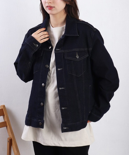 WESTSEA(ウエストシー)の「ストレッチデニム Gジャン(デニムジャケット・メンズ・ブルー/ブラック/ネイビー/ライトブルー/ブルー系その他・S/LL/L/M)」の3枚目の写真